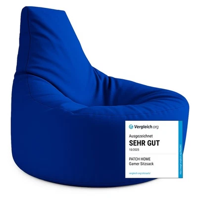 Patchhome Gamer Sitzsack Sitzkissen Bean Bag in diversen Farben Fertig befüllt! - Bild 1 von 4