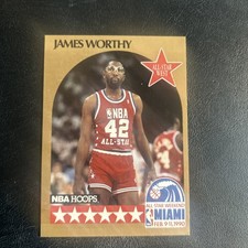 1991 NBA HOOPS James Worthy All Star #26 Los Angeles Lakers Basketball Card