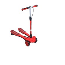 Ferrari Frog Scooter Bambini 3-12, 4 Ruote LED, Freno a Mano, Altezza Regolabile