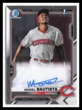 2021 Bowman Chrome Autographs #CPA-MB Mariel Bautista Reds RC SP