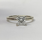 14k White Gold IGI Princess Cut Lab Grown Diamond Ring 1.00 CTW 3.0g Size 6.75 — photo 5