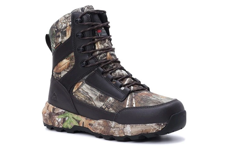 OzarkTrail Men's Leather Real tree 8" Waterproof Hiking, Hunting Boots, Size:9.5