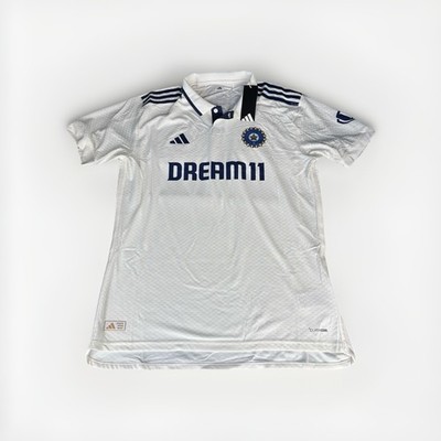 Adidas India Cricket White Test Match Jersey KF2527, Men s Size Large