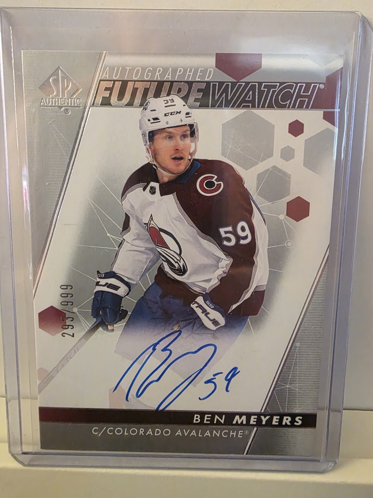 Ben Meyers 2022-23 SP Authentic Future Watch Auto /999 Colorado Avalanche