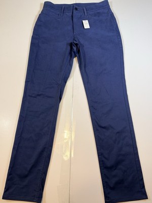 NWT -Calvin Klein Mens Logo Trousers Chino Casual Pants slim 31x32 blue MSRP $99