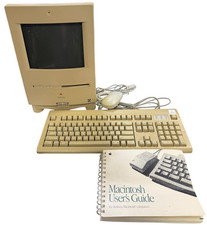 APPLE MACINTOSH COLOR CLASSIC M1600 AS-IS PARTS REPAIR W/ KEYBOARD MOUSE MANUAL