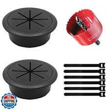 2 Pack Desk Grommet 2 Inch (50 mm), Desk Hole Cover for Cables, B