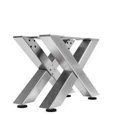 2er-SET JUANA | Lounge Tisch Kufe | Edelstahl | Füße: 8x8cm | B58xH36cm | X T...