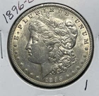 1896-O MORGAN SILVER DOLLAR, AU DETAILS