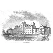 OSCOTT COLLEGE Birmingham - Antique Print 1844