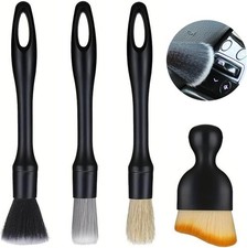 Car Detailing Brush Set, 4PCS Ultra Soft Detail Brushes for Interior Exterior