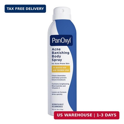 PanOxyl Acne Banishing Body Spray with 2% Salicylic Acid, Pimple Treatment Spray