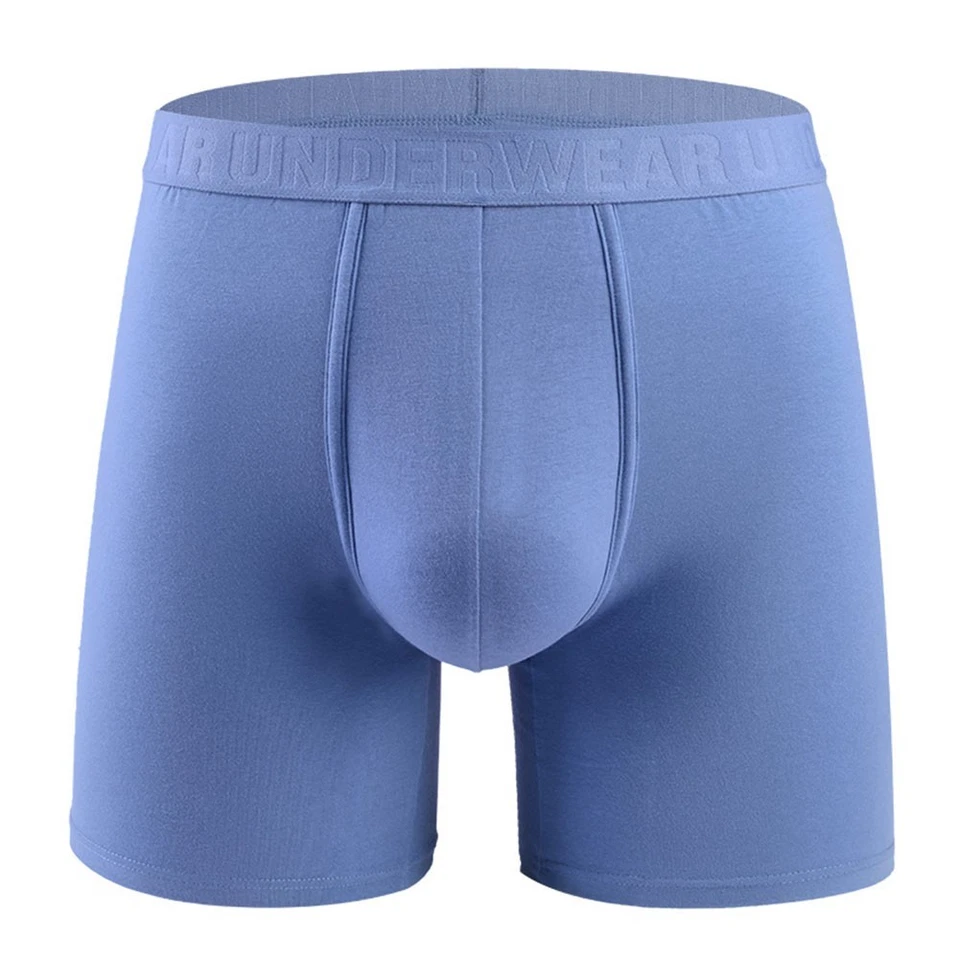 Boxer jambes longues anti-frottement troncs 95% coton 5% élasthanne vert gym en - Photo 2/4