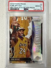 Panini 2019-20 Prizm NBA Finalists Kobe Bryant #9 Silver Prizm PSA 10