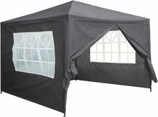 3x3M Pop Up Gazebo with 4 Side Panels, Waterproof Outdoor Garden Party Tent
