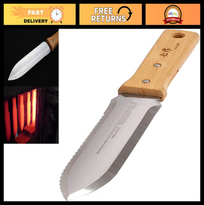 NISAKU NJP650 The Original Hori Hori Namibagata Stainless Steel Weeding Knife, 7