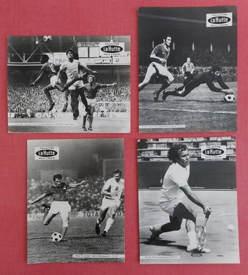 Konvolut 4 Fotos DAS TEAM / DIE HÜTTE Großformat 18 x 23 cm Fußball, Tennis. 70'