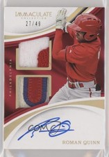 2017 Panini Immaculate Signature Rookie Gold 27/49 Roman Quinn Patch Auto e6p