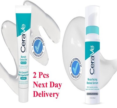 2 Stück Blemish Control Gel 40ml + Resurfacing Retinol Serum mit 3 Ceramiden 30ml