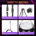9 Ft Animated Flying Witch on Broom Witches Cauldron on Tripod LED Light — photo 6