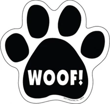 WOOF! CUTE DOG PAW PRINT Fridge Car Locker Magnet 5"x5" LARGE SIZE made in USA