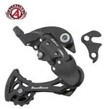 SUNRACE BRANDED 8 SPEED BICYCLE REAR DERAILLEUR RDM57-LD DIRECT BLACK.