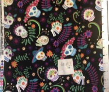 Beth Logan Sugar Skulls Cotton fabric By the Yard