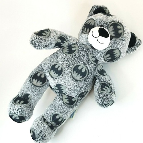 DC Comics Batman Build A Bear 18” Retired Plush Logo BABW Gray Black Stuffed - Picture 8 of 8