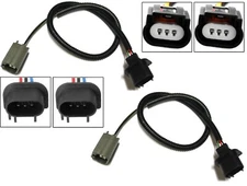 Wire Ceramic 9008 H13 Two Harness Head Light Socket Replacement Plug Connector