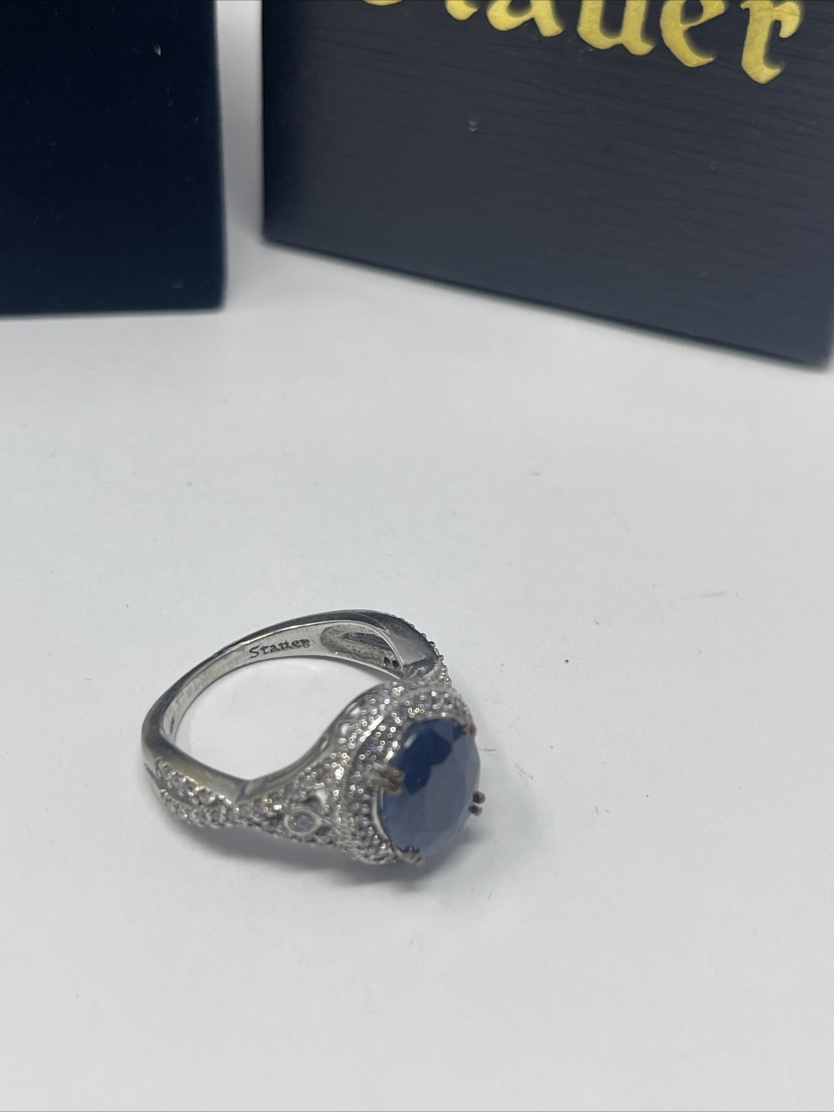 Stauer Sterling Silver Bombshell Blue Sapphire Ri… - image 5