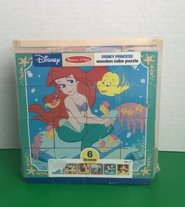 disney princess wooden cube puzzle