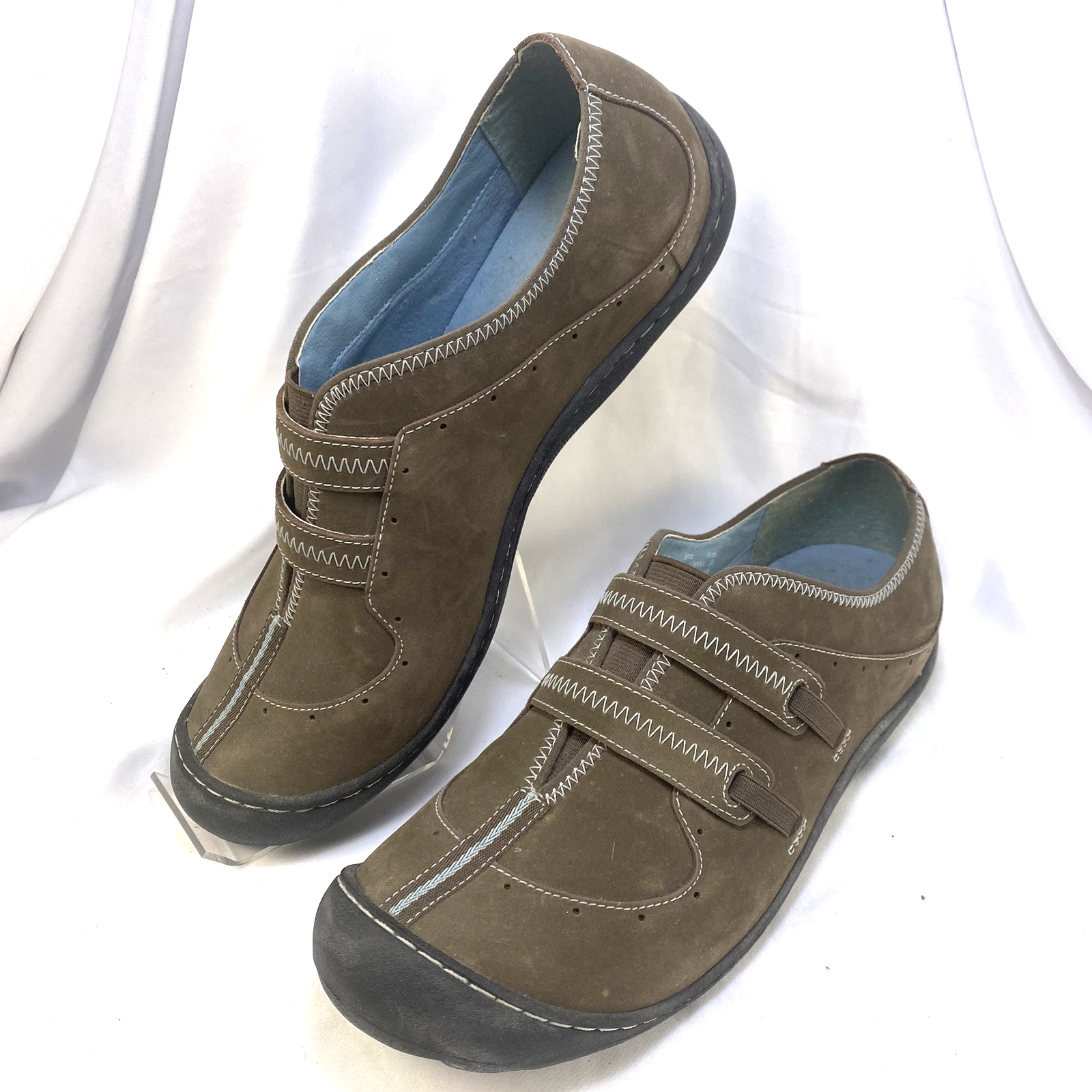 Clarks Springers Shoes Women's 10M Slip On Clogs Brown Leather Closed Toe 888085