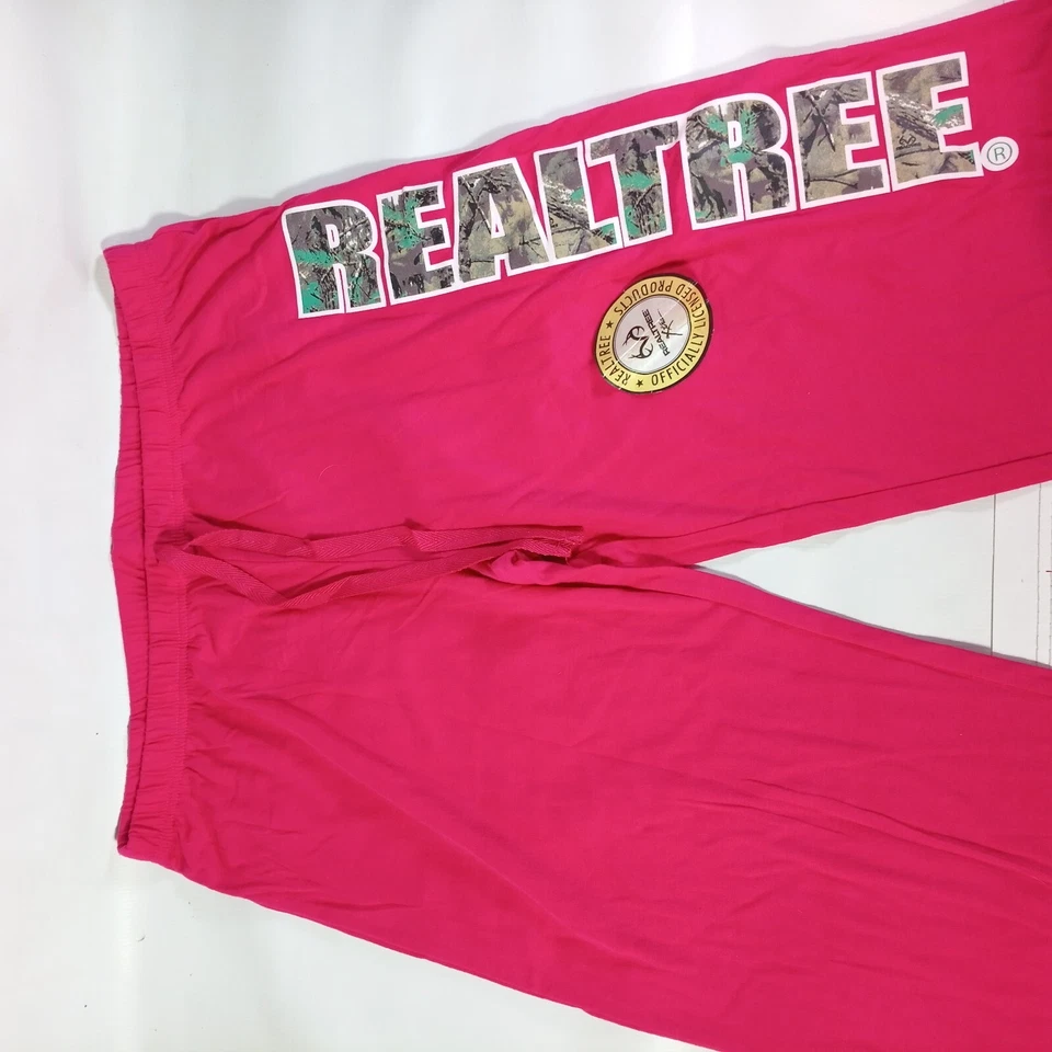 Pantalones de pijama Realtree rosa camuflaje informal salón para mujer grandes Foto 3 de 4