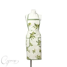 Apron Cooking Apron Bib Apron With Pockets Olive Design From Italy New