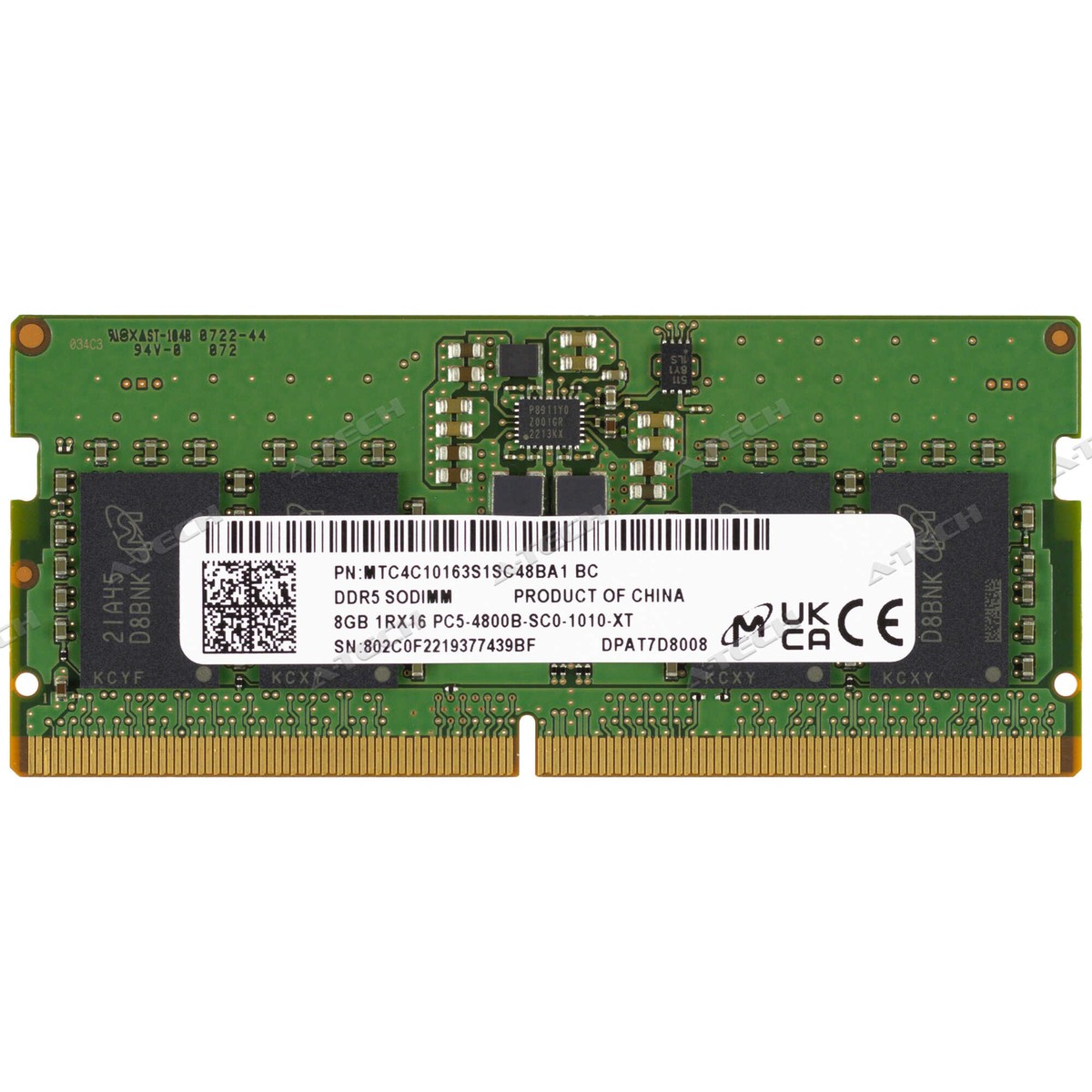 Micron 8GB DDR5 SODIMM MTC4C10163S1SC48BA1 MTC4C10163S1SC48B
