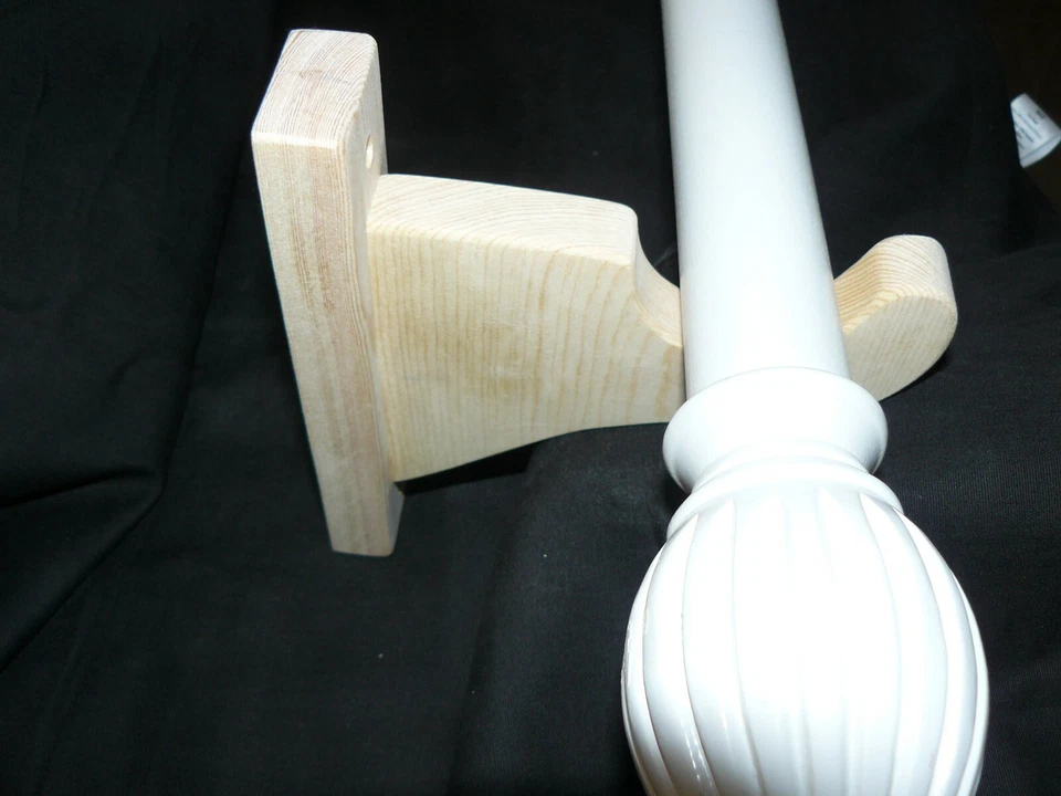 Handmade Pine Curtain Rod Brackets (unfinished for a 2 inch rod) - Image 4 of 4