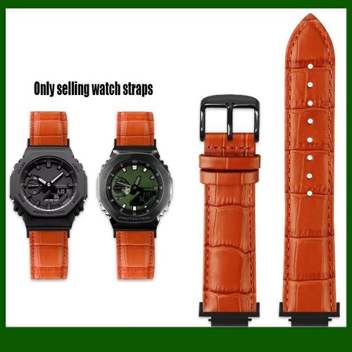 Fit For Casio G-Shock Farmhouse Oak Octagon GM-2100 GA-2100 Watch Strap Leather - Picture 43 of 50