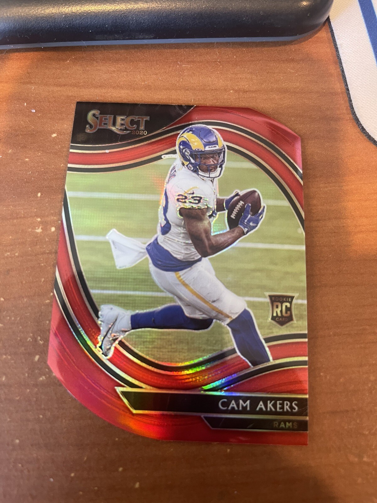 Cam Akers 2020 Select #355 Field Level Tri-Color Die-Cut Rams NFL Football