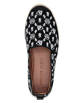 Phillip Plein Canvas Espadrillas Embroidery Monogram Black  display picture 2