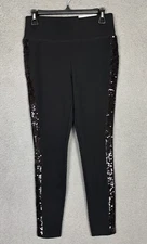 I.n.c. International Concepts Women's Sparkle-Stripe Skinny Pants Black 4 NWT's.