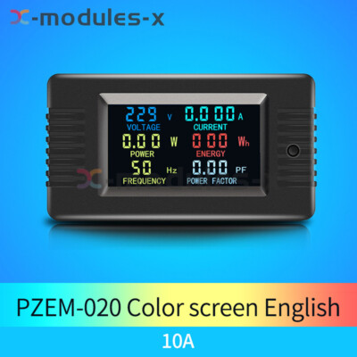 PZEM-020 Color Screen Tester Voltage AC Digital Current Power Capacity Meter 10A