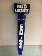 BUD LIGHT Brewed for San Jose 14 inch BEER Tap Handle Bar Keg Budweiser RARE