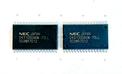 2x NEC D431000 SRAM 1Mbit 70ns