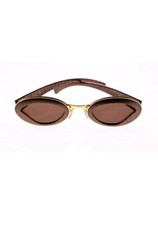 Vintage Christian Dior PIN-UP 44X Brown Gold Oval Sunglasses Eyewear