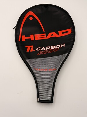 HEAD Ti. Carbon 5000 Racquet Cover   Titanium Mesh   Black & Silver