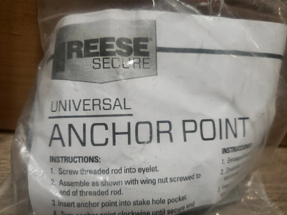NUEVO Juego de 2 puntos de anclaje universal Reese Secure para plataforma de camión #9420800 Foto 4 de 4