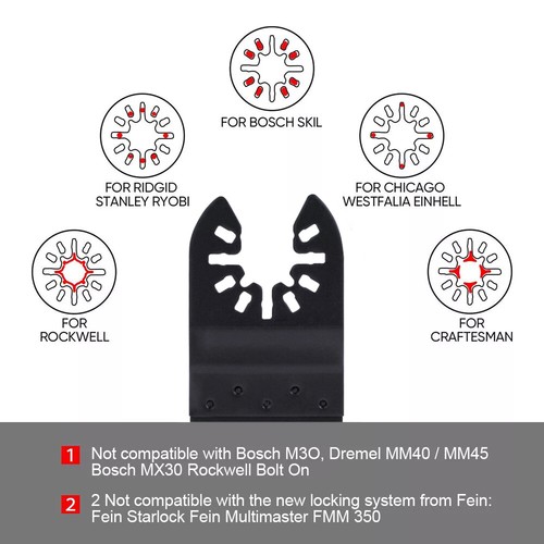 6tlg Multitool Zubehör Sägeblatt-Set Metall Holz für Multimaster Makita Einhell - Bild 15 von 19