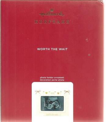 Hallmark 2020 Sonogram Worth the Wait Porcelain Photo Frame Ornament 