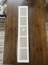 Hart & Cooley Baseboard Return Air Grill Cover Steel White 30" x 4" 650 Series