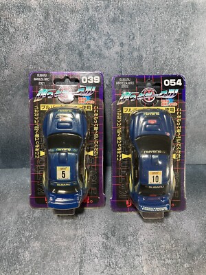 Rare Pair! Niwamoto Racing Factory 2001 & 02 Subaru Impreza WRC Pull Back & Go